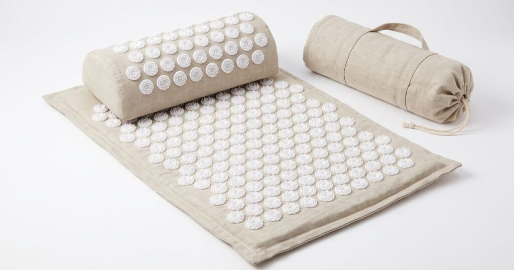 7444cm nature linen coconut palm massage yoga mat sport pillow mat with bag lotus spike acupressure mat cushion accupresure mat review