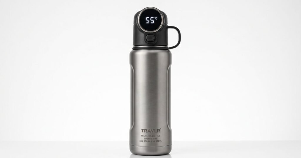 800ml 1l stainless steel thermos bottle 304 tea bottle car vacuum bottle with led temperature display portable drinking cup review