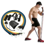 11Pcs Fitness Resistance Bands Set - Latex Exercise Expander Kit for Training, Yoga & Home Gym