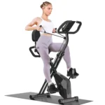 Foldable Exercise Bike with Heart Rate Sensors - 8 Resistance Level Stationary Fitness Bike, LCD Display - Image 8