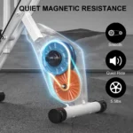 Foldable Exercise Bike with Heart Rate Sensors - 8 Resistance Level Stationary Fitness Bike, LCD Display - Image 6