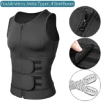 Men's Body Shaper Waist Trainer Sauna Vest - Double Belt Sweat Shirt Corset for Abdomen Slimming & Fat Burn - Image 10