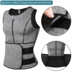 Men's Body Shaper Waist Trainer Sauna Vest - Double Belt Sweat Shirt Corset for Abdomen Slimming & Fat Burn - Image 7