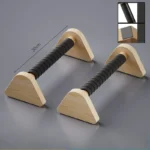 Wooden Push-Up Bar Stands 2Pcs - Parallel Rod Gym Rack for Handstand & Bodybuilding Training - Image 8