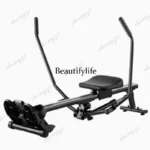 Foldable Hydraulic Rowing Machine - Household Home Fitness Rower with Adjustable Resistance - Image 4