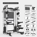 Commercial Smith Machine Power Squat Cage - Multi-Functional Cable Gym Equipment for Full Body Home Workout - Image 11