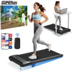 Foldable Under Desk Treadmill 2.5HP - Quiet Walking Pad with Remote Control, LED Display, 300lbs Capacity