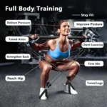 Portable Yoga Pilates Bar with Resistance Band - Muscle Toning Stick for Stretching & Full Body Workout - Image 3
