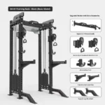 Commercial Smith Machine Power Squat Cage - Multi-Functional Cable Gym Equipment for Full Body Home Workout - Image 10