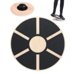 Wooden Wobble Balance Board - Non-Slip Multifunctional Waist Twisting Board for Yoga & Home Gym - Image 8