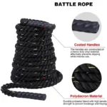 Weighted Battle Rope Training Rope - Strength Training Fitness Rope for Gym, Outdoor & Home Workouts - Image 2