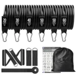 300lbs Resistance Bands Set with Door Anchor - Handles, Carry Bag & Ankle Straps for Home Workouts - Image 9