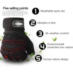 Half Finger Workout Gloves with Wrist Wrap - Weight Lifting Training Gloves for Gym & Cycling - Image 3