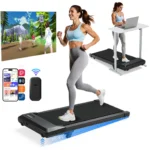 Foldable Under Desk Treadmill 2.5HP - Quiet Walking Pad with Remote Control, LED Display, 300lbs Capacity - Image 8