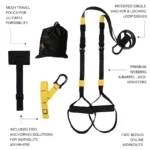 Suspension Training Strap Set - Wall Mount Professional Strength & Yoga Fitness Trainer - Image 2