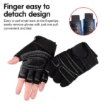 Half Finger Workout Gloves with Wrist Wrap - Weight Lifting Training Gloves for Gym & Cycling - Image 4