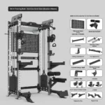 Commercial Smith Machine Power Squat Cage - Multi-Functional Cable Gym Equipment for Full Body Home Workout - Image 17