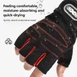 Half Finger Workout Gloves with Wrist Wrap - Weight Lifting Training Gloves for Gym & Cycling - Image 6