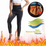 Women's Sauna Sweat Shaper Pants - Slimming Waist Belly Control Shapewear Workout Gym Leggings - Image 2