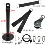 DIY Fitness Pulley Cable Machine System - Adjustable 2.5m Cable Attachment for Biceps, Triceps & Arm Training - Image 6