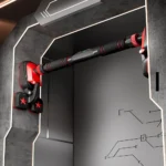 Adjustable Doorway Pull Up Bar with Pull Rings - No Drilling Chin Up Dip Station for Home Gym - Image 3