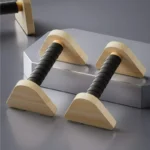 Wooden Push-Up Bar Stands 2Pcs - Parallel Rod Gym Rack for Handstand & Bodybuilding Training