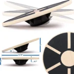 Wooden Wobble Balance Board - Non-Slip Multifunctional Waist Twisting Board for Yoga & Home Gym - Image 2