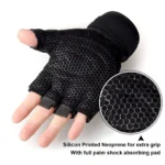 Half Finger Workout Gloves with Wrist Wrap - Weight Lifting Training Gloves for Gym & Cycling - Image 5