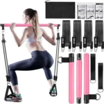 Portable Yoga Pilates Bar with Resistance Band - Muscle Toning Stick for Stretching & Full Body Workout - Image 8