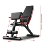 Adjustable Foldable Weight Bench - Incline Decline Workout Bench for Home Gym Full Body Training - Image 2