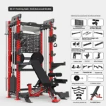 Commercial Smith Machine Power Squat Cage - Multi-Functional Cable Gym Equipment for Full Body Home Workout - Image 5
