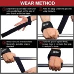 Gym Lifting Straps 2Pcs Non-Slip Silicone - Wrist Grip Straps for Weightlifting, Deadlift & Bodybuilding - Image 5