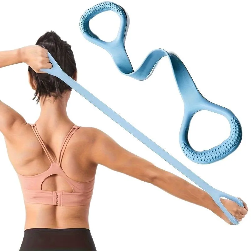 Sc9188f4b07be4d25a0b1f1ff48919901B.webp Figure 8 Resistance Band for Arms, Back, Shoulders & Chest – Yoga Pilates Strength Training - Image 1