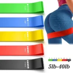 5 Pack Loop Resistance Bands Set 5-40lbs - Non-Slip TPE Stretching Bands for Full Body, Yoga & Physical Therapy - Image 7