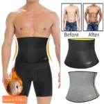 Men's Waist Trainer Trimmer Sweat Belt Band - Sauna Abs Shaper Slimming Workout Girdle for Lower Belly Fat - Image 2