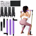 Portable Yoga Pilates Bar with Resistance Band - Muscle Toning Stick for Stretching & Full Body Workout - Image 2