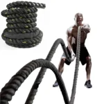 Weighted Battle Rope Training Rope - Strength Training Fitness Rope for Gym, Outdoor & Home Workouts