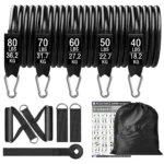 300lbs Resistance Bands Set with Door Anchor - Handles, Carry Bag & Ankle Straps for Home Workouts - Image 7
