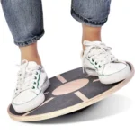 Wooden Wobble Balance Board - Non-Slip Multifunctional Waist Twisting Board for Yoga & Home Gym - Image 5