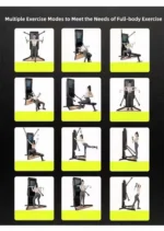 Touch Screen Smart Fitness Mirror Wall Mounted - Comprehensive Strength Trainer Cable Machine Gym Equipment - Image 6