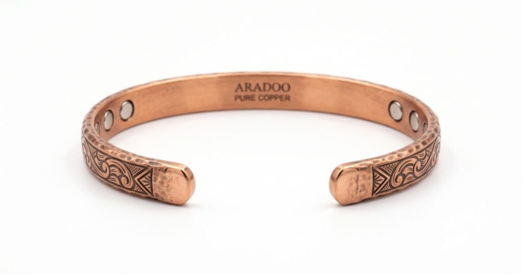 aradoo premium pure copper bracelets for women vintage style magnetic therapy open cuff bangle jewelry gifts review
