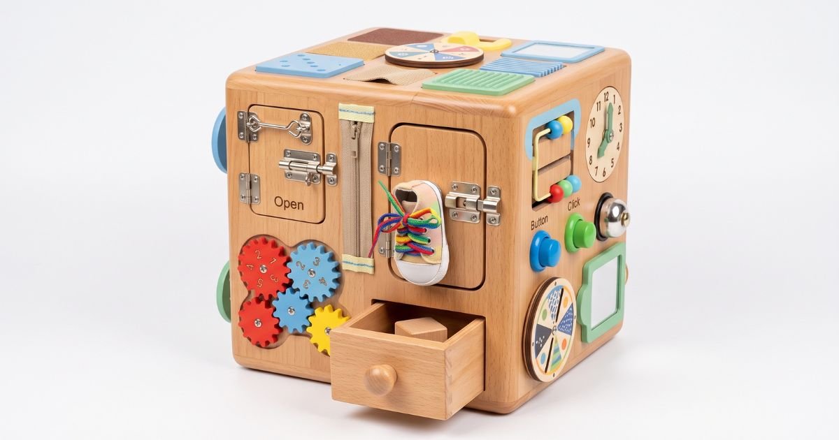 in 1 montessori educational toys sensory busy board baby practice skills drawer cube fidget educational toys for girl boy review