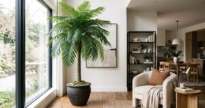 inch giant artificial palm tree realistic full lush greenery indoor outdoor all season decor for home office wedding party review