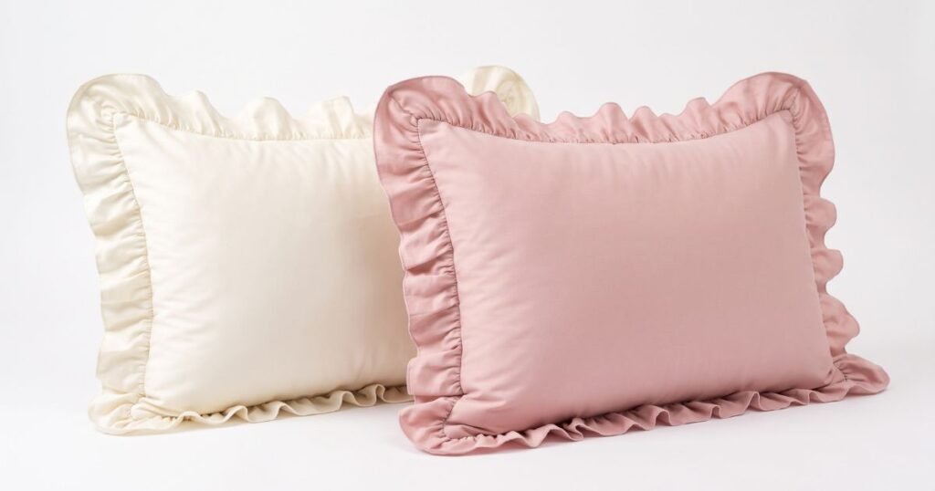 princess pillowcases with ruffles solid color pillow covers review